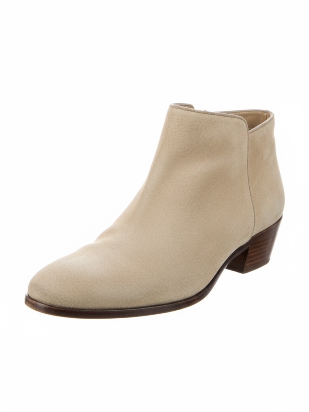 Sam‎ Edelman Light Tan Suede Ankle Boots Block Heel Side Zip Booties – Size 12